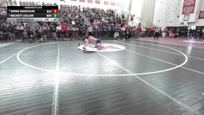 126 lbs Semifinal - Derek Marcolini, Milford vs Beckett Leclair, West Springfield