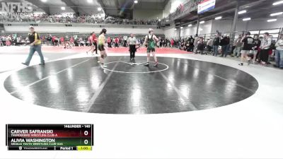 140 lbs Cons. Round 3 - Alivia Washington, Sedalia Youth Wrestling Club-AAA vs Carver Safranski, Thunderbird Wrestling Club-A