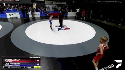 77 lbs Cons. Round 3 - Owen Eastham, California vs Lyle Monteiro, Driller Wrestling Club