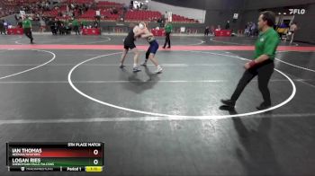 190 lbs 5th Place Match - Ian Thomas, Neenah/Aviators vs Logan Ries, Sheboygan Falls Falcons