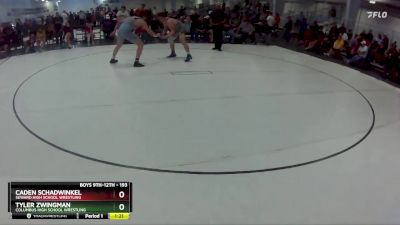 193 lbs Quarterfinal - Caden Schadwinkel, Seward High School Wrestling vs Tyler Zwingman, Columbus High School Wrestling