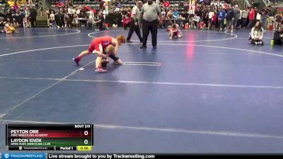 90 lbs Quarterfinal - Peyton Orr, MWC Wrestling Academy vs Laydon Knox, Open Mats Wrestling Club