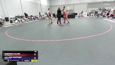 190 lbs Round 1 (8 Team) - Harmoni Callins, Oklahoma vs Hayleen Martinez, Kansas