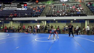 75 lbs Cons. Quarters - Michael Zuercher, Ohio Crazy Goats Wrestling vs Mason Betterman, Betterman Elite Wrestling