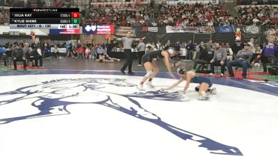 G - 130 lbs Quarterfinal - Julia Kay, Flathead (Kalispell) (Girls) vs Kylie Shine, Glacier (Kalispell) (Girls)