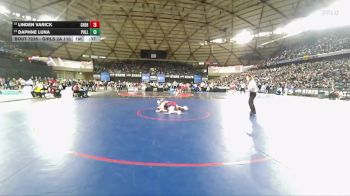 Girls 2A 110 lbs Cons. Round 2 - Linden Varick, W. F. West (Girls) vs Daphne Luna, Pullman (Girls)