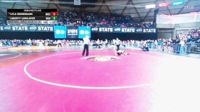 Girls 1B/2B/1A 130 Semifinal - Liberty Linklater, Okanogan (Girls) vs Lyla Heinemann, Medical Lake (Girls)
