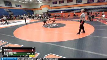 133 lbs Cons. Round 3 - Dylan Le, Ohio Northern vs Zach Beckner, Ferrum College