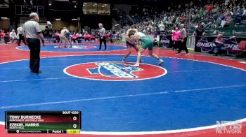 4A-190 lbs Semifinal - Tony Burnecke, Northwest Whitfield High vs Ezekiel Harris, North Hall