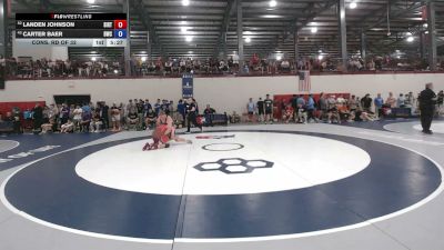 79 kg Cons. Rd Of 32 - Landen Johnson, Southern Illinois Regional Training Center vs Carter Baer, Bearcat Wrestling Club