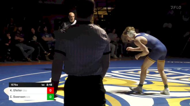 157 lbs Cael Swensen, SDSU vs Kaden Gfeller, OSU