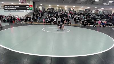 110 lbs 1st Place Match - Gavin Sportsman, Honey Badger Wrestling Club vs Ira Dickerson, PSF Wrestling