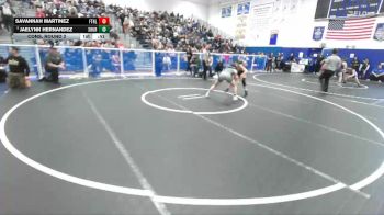 125 lbs Cons. Round 2 - Savannah Martinez, Foothill (Santa Ana) vs Jaelynn Hernandez, Schurr