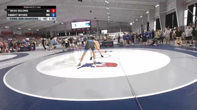 144 lbs Cons. Sub-quarters - Beau DeLong, Weigh-In Club vs Emmitt Myers, Patriot Wrestling Club