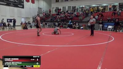 174 lbs 1st Place Match - Colby Morris, Waynesburg vs Logan Bechtold, St. Vincent College