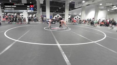 U15 FS - 62 lbs Cons. Round 1 - Thomas Zubia, California vs Landon Lill, New Jersey