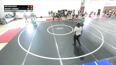 140 lbs Round 1 - Bryleigh Delis, Threshold WC vs Destiny Cabrera, Downey High School