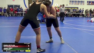 215 lbs Cons. Round 3 - Gable Eddy, Independence vs Owen Pettlon, West Delaware, Manchester