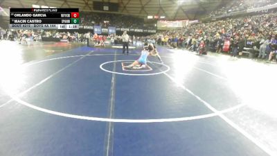 Boys 4A 144 lbs Champ. Round 2 - Macin Castro, Spanaway Lake vs Orlando Garcia, West Valley (Yakima)