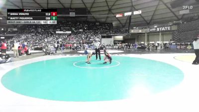 Girls 4A 120 lbs Champ. Round 1 - Siena Venuto, Yelm (Girls) vs Matty Figueroa, Chiawana (Girls)