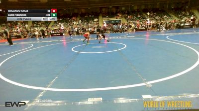 70 lbs 3rd Place - Orlando Cruz, RedWave Wrestling vs Luke Taussig, Greater Heights Wrestling