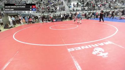 U20 Women - 76 lbs Champ. Round 1 - Lillian Gradillas-Flores, AZ vs Katie Law, UT