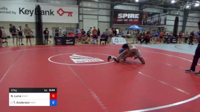 57 kg Round Of 64 - Noah Luna, Boone RTC vs Trever Anderson, Panther Wrestling Club RTC