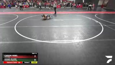 54 lbs Quarterfinal - Moses Kluck, Kewaskum Wrestling vs Carson Hebel, Denmark