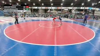 112 lbs 2nd Place Match - Taylor Brouillette, Coyote Wrestling Club vs Annalee Pierson, Sturgis Youth Wrestling