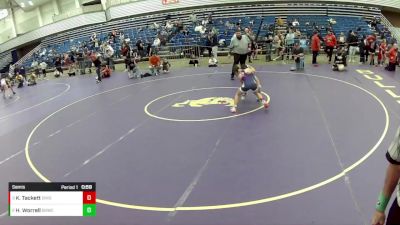 12U Girls - 75 lbs Semis - Kynlie Tackett, Ohio vs Hadlee Worrell, Big Game Wrestling Club