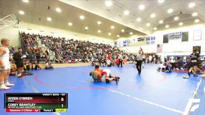 157 lbs Champ. Round 2 - Corey Brantley, Victor Villains Wrestling Club vs Ayden O?Brien, Cvbjj