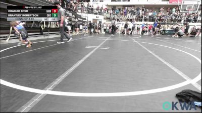 52-55 lbs Consi Of 8 #2 - Obadiah Boyd, Harrah Little League Wrestling vs Brantley Robertson, Chickasha Youth Wrestling