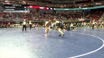 3A-175 lbs Quarterfinal - Landon Bell, Iowa City, Liberty vs Philip Jacobs, Linn-Mar