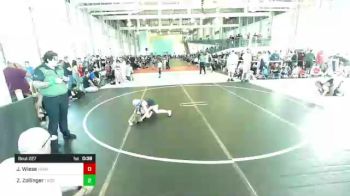 70 lbs Semifinal - Jaycob Wiese, Hemet Youth WC vs Zade Zollinger, Thorobred