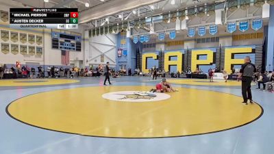 106 lbs Quarterfinal - Michael Pierson, Smyrna H S vs Austen Decker, Sussex Central H S