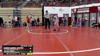 80-88 lbs Cons. Semi - Albert Gabriel Skinner, Southport Wrestling Club vs Talon Oakes, New Castle Youth Wrestling