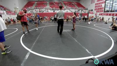 70-75 lbs 3rd Place - AnaLena Thrash, South Central Punisher Wrestling Club vs Thalia Hasley, Comanche Takedown Club