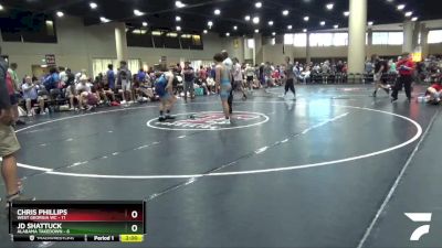 126 lbs Round 3 (6 Team) - Chris Phillips, West Georgia WC vs JD Shattuck, Alabama Takedown