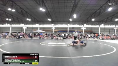 92 lbs Semis & 1st Wrestleback (8 Team) - Garrett Rice, Team Northwest vs Zackary Rowan, Middleton Wrestling Club