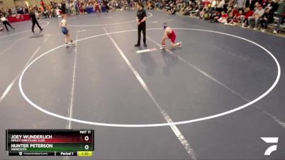 108 lbs Quarterfinal - Hunter Peterson, Minnesota vs Joey Wunderlich, Simley Wrestling Club