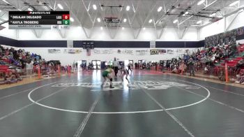 Girls 112 lbs Quarterfinal - Kayla Troberg, Red Bluff Girls vs Delilah Delgado, Lassen Girls
