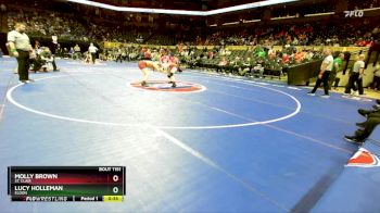 145 Class 1 lbs Cons. Round 1 - Lucy Holleman, Eldon vs Molly Brown, St. Clair