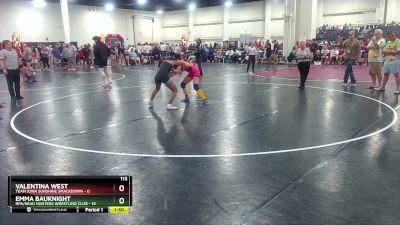 115 lbs Semis & Wb (16 Team) - Emma Bauknight, RPA/Head Hunters Wrestling Club vs Valentina West, Team Iowa Sunshine Smackdown