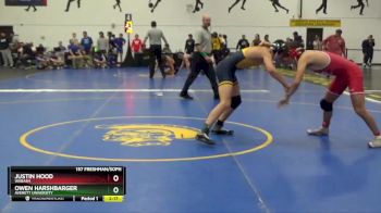 157 Freshman/Soph Semifinal - Owen Harshbarger, Averett University vs Justin Hood, Wabash