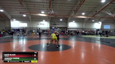 110 lbs Cons. Round 4 - Morgan Marine, GIBSONBURG vs Kaite Black, TAYLOR