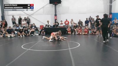 58 kg Semifinal - Madilyn Peach, Badger Girls Elite - W vs Anastasia Rodnikova, Wyoming Seminary - W