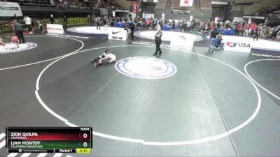 53 lbs Champ. Round 2 - Zion Quilpa, California vs Liam Montoy, California Grapplers