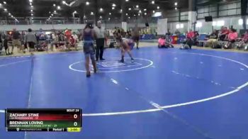 125 lbs Round 6 (8 Team) - Brennan Loving, HANOVER HAWKEYE/RIVER CITY WC vs Zachary Stine, I-64 ROADRUNNERS