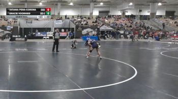 Girls 114 lbs Semifinal - Gracie Voorhies, Seymour High School Girls vs Tatiana Pena-Corona, Clarksville High School Girls