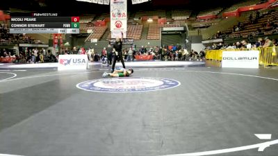 Bantam - 56 lbs Champ. Round 1 - Connor Stewart, Poway Wrestling vs Nicoli Peake